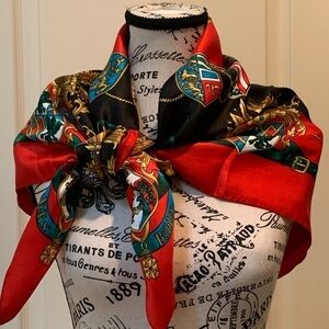 Felix Buhler vintage multi colored scarf.